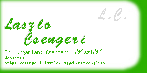 laszlo csengeri business card